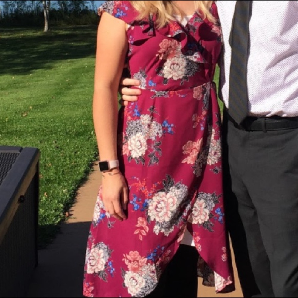 Monteau floral wrap dress